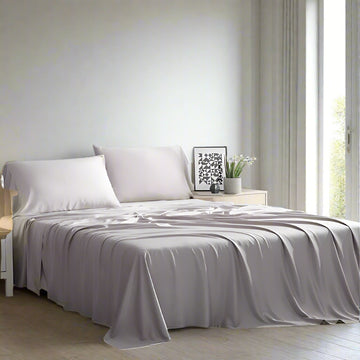 Bamboo Flat Sheet Grey - 100% Organic Bamboo
