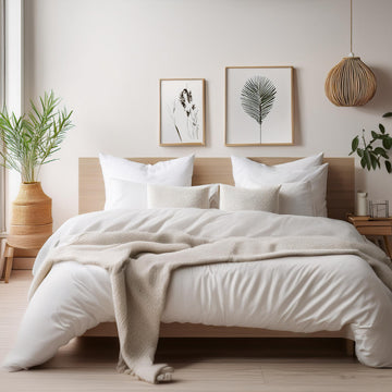 Bamboo Bedding Set White King Size