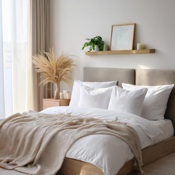 Bamboo Duvet Cover Set White Super king