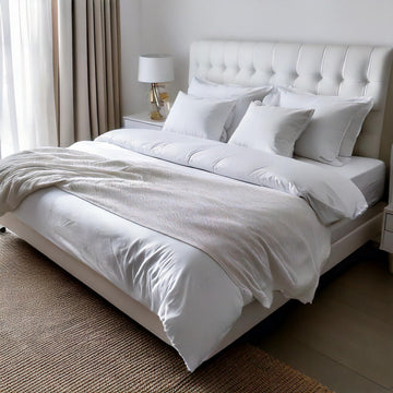 Bamboo Duvet Set White Double