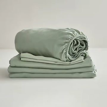 Bamboo Bedding Set Light Green - 100% Organic Bamboo