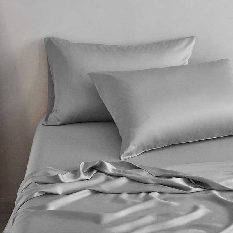 Flat Sheets Grey Single - 100% Organic Bamboo