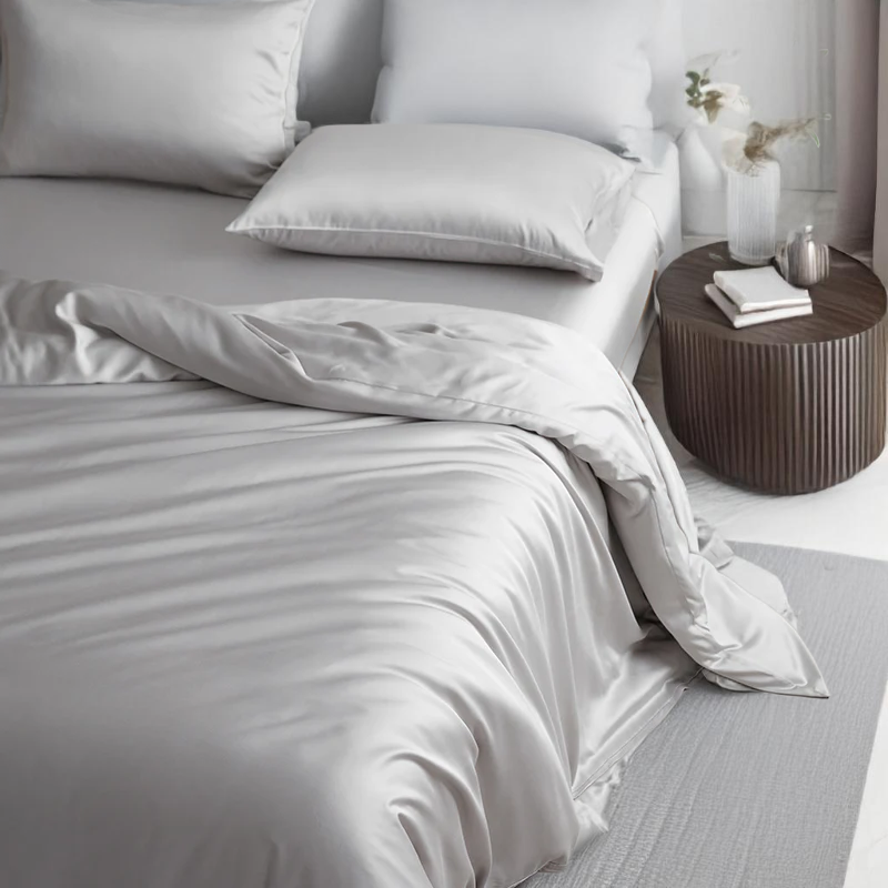 Bedding Sets Grey Double - 100% Organic Bamboo