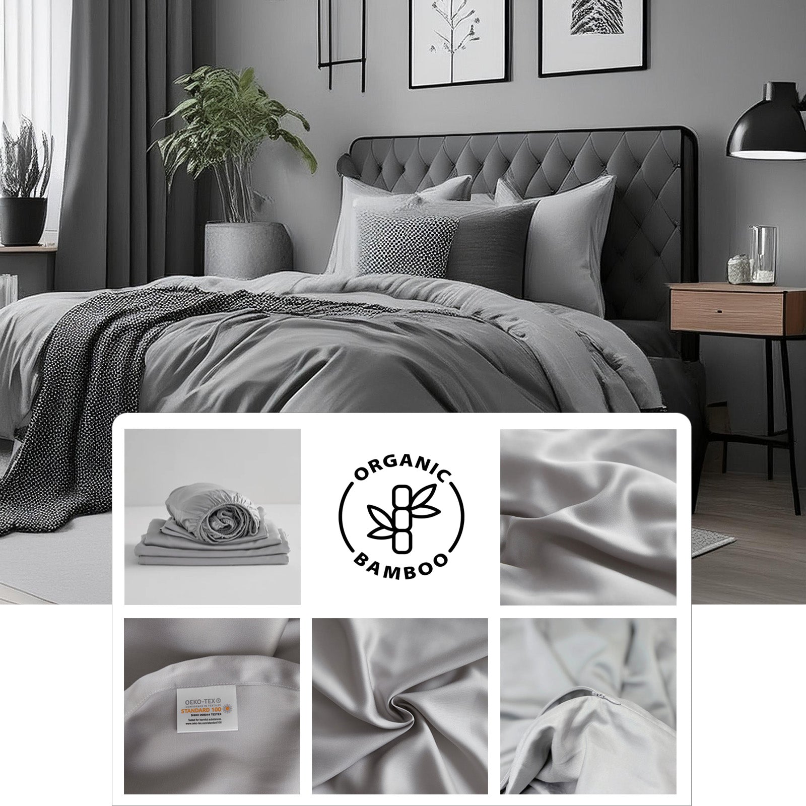Flat Sheet Grey King Size